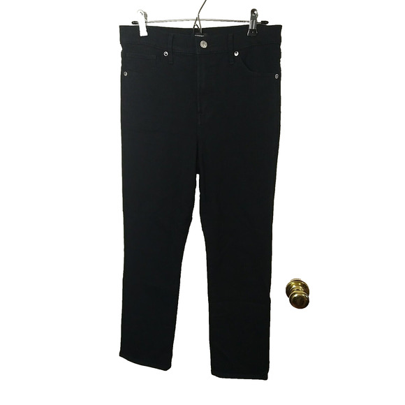 Express Woman 6R Black Jeans Conscious Edit Straight Ankle High Rise - Picture 1 of 8